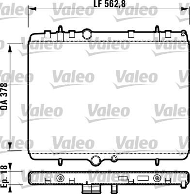 Motor Su Radyatoru P307 C4 Vts EW10J4S DW10TD Manuel Olcu: (380×538×26) | VALEO 732896 | OEM 1330G8