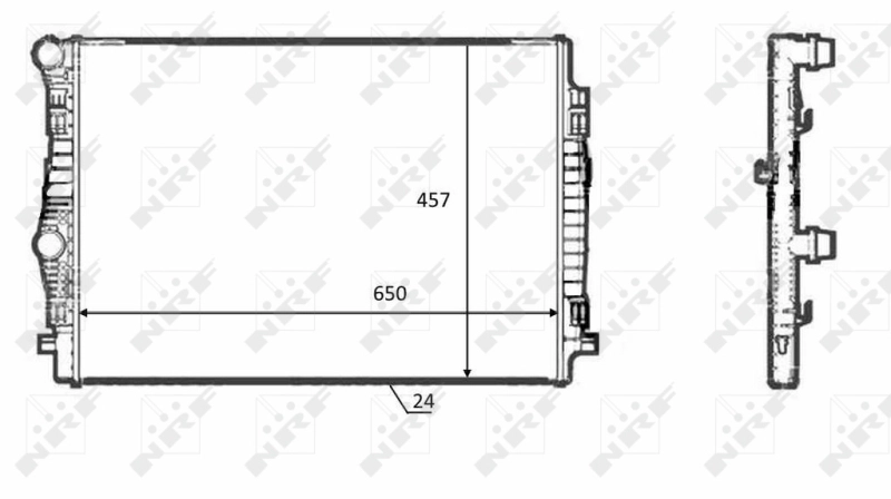 Motor Su Radyatoru (Sogutma Kanatciklari Lehimli) Golf 7 A3 Leon 1,4TSI / Tfsi 2,0TDI | NRF 58392 | OEM 5Q0121251EQ 5Q0121251ES 5Q0121251GL