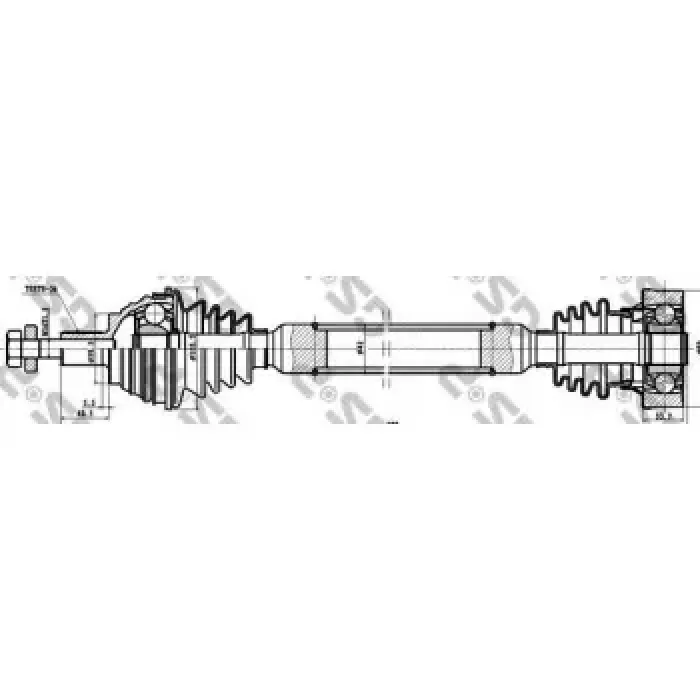 On Aks Sag 1,6 Golf 5 6 7 A3 04>13 Jetta 11> Altea 11>15 Leon 11>13 Octavia 13> | GSP 261096 | OEM 1K0407272BG 1K0407272HK 1K0407272HL