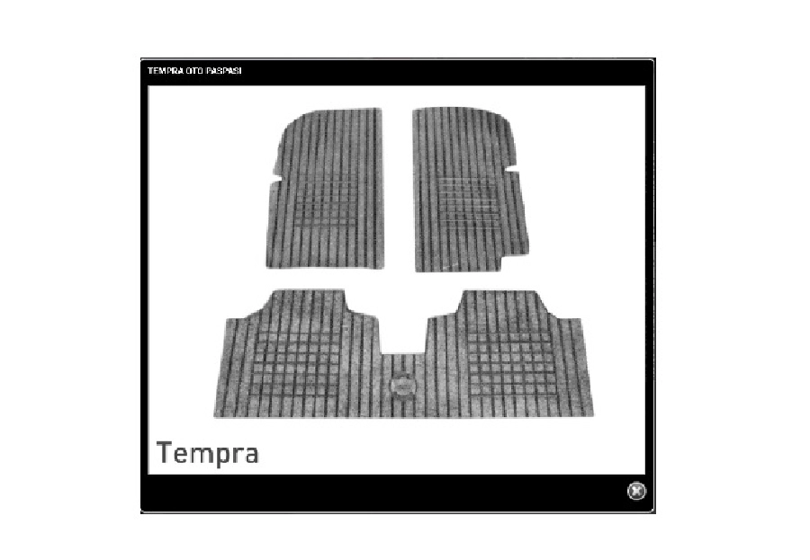 Paspas Bezli 3 Parça Mavi - Fiat Tempra Dekoratif | OEM RBR203