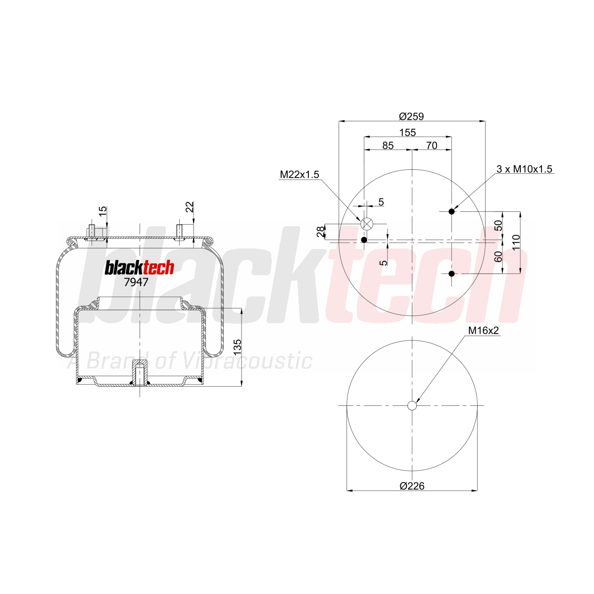 Körük Komple Metal Pistonlu | OEM 1152221
