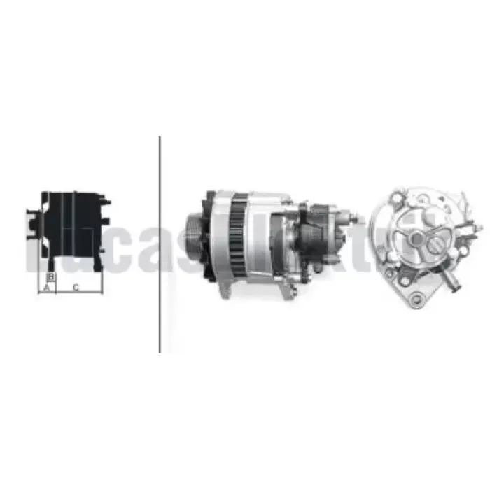 Alternator A127 12V 55A Bmc Levend 80 Kamyonet 5,P (Bileziksiz) | LUCAS 619 201 61