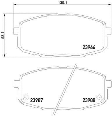 Fren Balatasi On Hyundai I30 07-12 Kia Ceed 07-12 Carens 02-06 (130*58*18) | MANDO RMPK23 | OEM 0K2JA3328Z