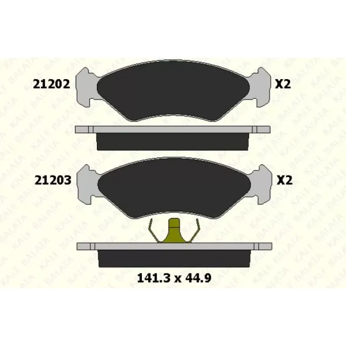 On Fren Balatasi Fiesta 89> 02 Ford Ka 96>08 Mazda 121 3 96>03 | KALE B 21202 178 05 ANS | OEM 1013843 1030601 1042687