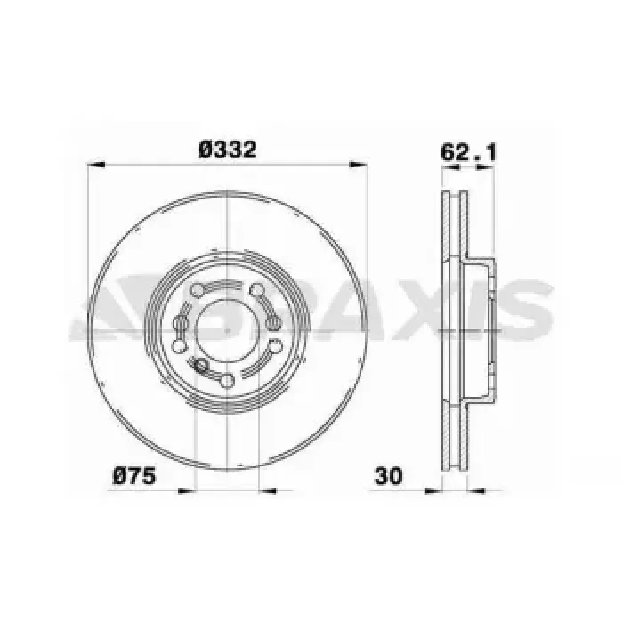 Fren Diski On Havali Bmw X3 E83 X5 E53 | BRAXIS AD0295 | OEM 34116750713 34116750713 34116756045 34116765457 34116756045 34116765457