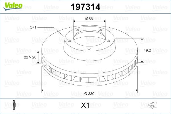 Arka Fren Aynasi Audi A6 Avant 04>11 | VALEO 197314 | OEM 4F0615601D 4F0615601D 4F0615601F 4F0615601F