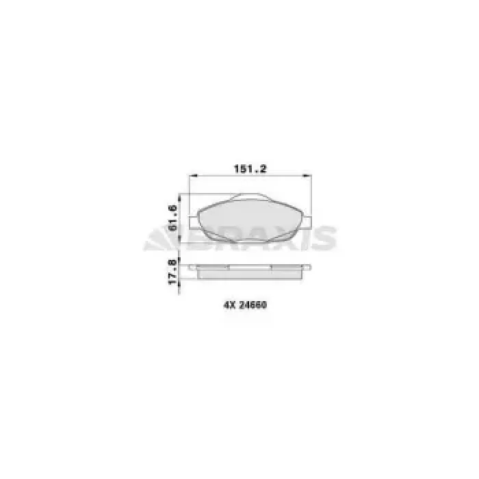 On Fren Balatasi P308 P3008 1.4 16V / 1.6 16V / 1.6HDI 09 / 07> | BRAXIS AA0043 | OEM 4254.26