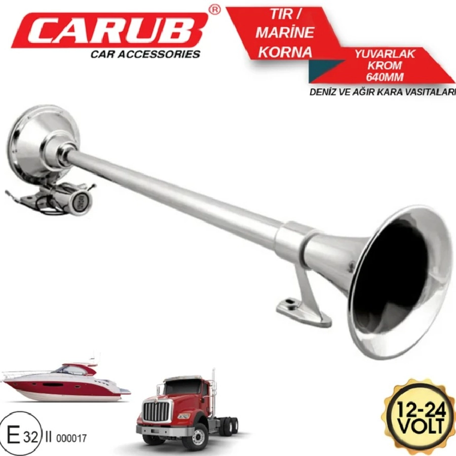 Korna Marin-Tır 24V 640mm Krom E Belgeli | OEM BR2751523
