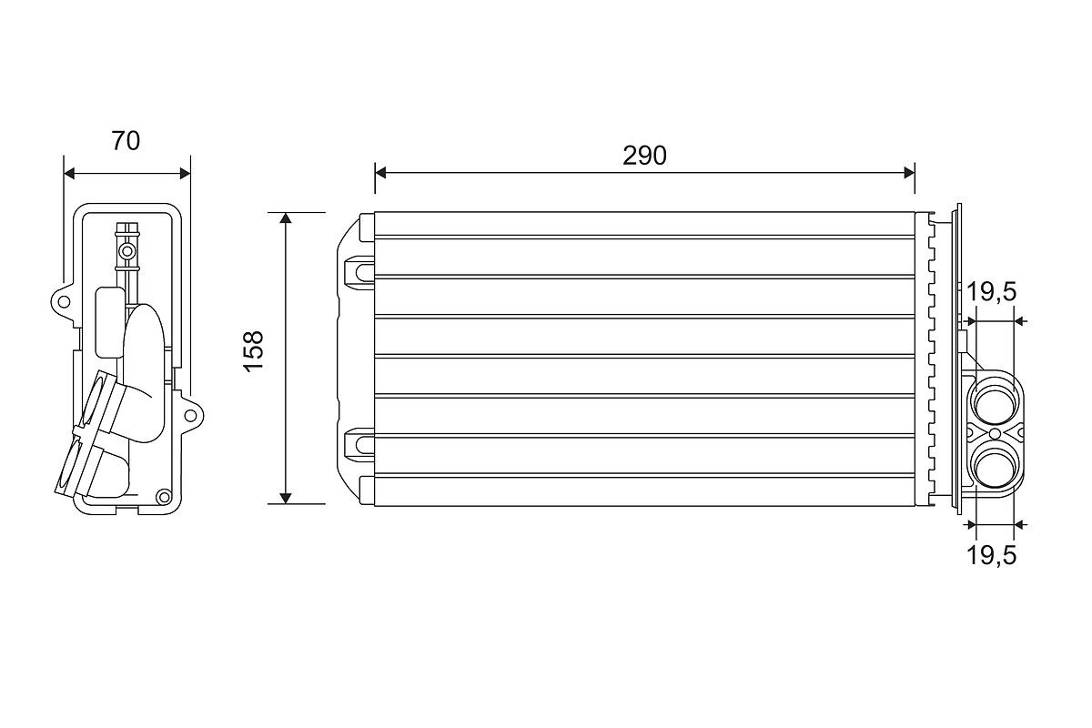 Kalorifer Radyatoru P607 (00>) | VALEO 812212 | OEM 6448J6