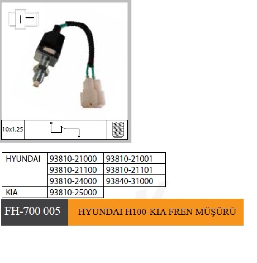 Müşür Fren - Hyundai H100 | OEM FH-700005