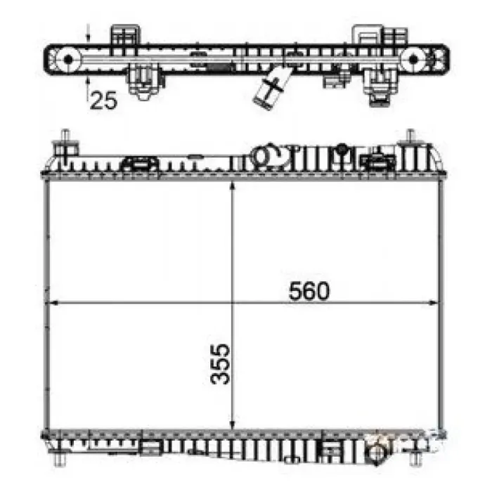Motor Su Radyatoru Fiesta 1,25 16V / 1,4 16V 08 /> B Max 1,4 16V 12 /> (350X558X18) | NRF 53152A | OEM 8V51 8005 BF 2029176