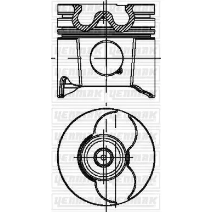 Motor Piston Segman P206 P307 P406 Partner 2 Scudo 2 Expert 2 Jumpy 2 Berlingo 2 C5 2,0JTD DW10TD (2,0HDI 8V) / (85,00MM) / Std | YENMAK 31-04495-000 | OEM 0628K7 0628N3 9463258980