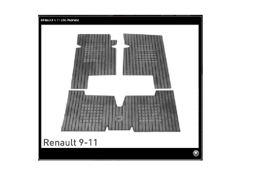 Paspas Bezli 3 Parça Mavi - Renault 9 - 11 Dekoratif | OEM RBR103
