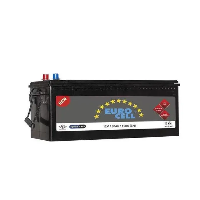Aku 12V 150 Ah B150 (513×222×223)Tirnakli | EUROCELL 8699358510082