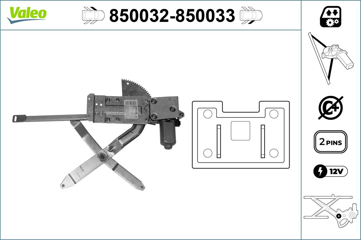 Cam Mekanizmasi (On) / (Sol) Bmw 5 1988 | VALEO 850032 | OEM 51321944069