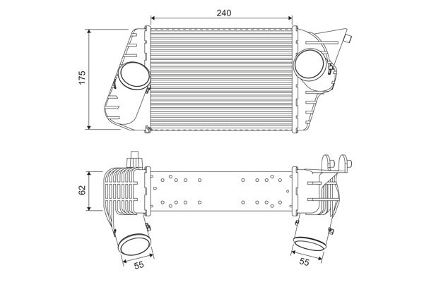 Turbo Radyatoru Fiat Stilo (2001>2004) | VALEO 817879 | OEM 46745841