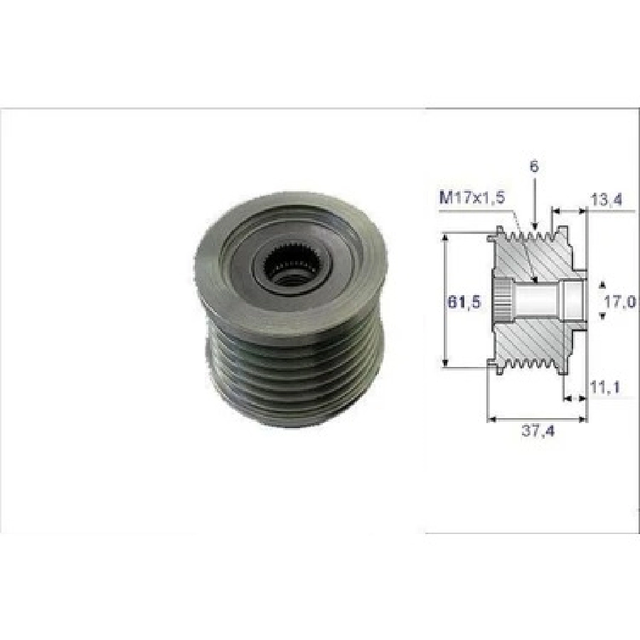 Alternatör Kasnak Rulmanlı Doblo (01-)-BRAVO (96-01)-MAREA (96-) 1.9TD-1.9JTD 9951162 535002310 | OEM 588089