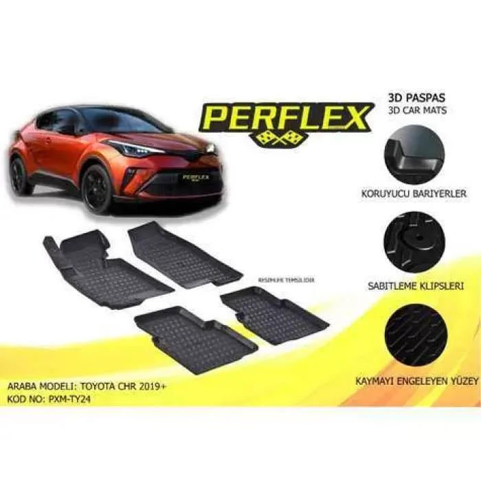 Paspas 3D Havuzlu 10-Mat Toyota Chr 2019-> | PERFLEX PXM-TY24