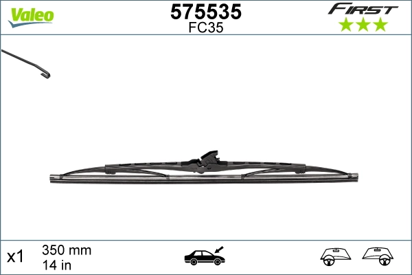 Silecek Supurgesi 350MM On Niva Uno 83 89 Arka (First) | VALEO 575535 | OEM BOSCH 3397011211 3397011211