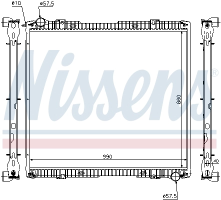 Su Radyatoru Scania P-G-R-T Seri 04> P340-P380-P420-P480-P560-G340-G420-G480-R340-R380-R420-R460-R480-R500 (Cerceveli) Mt | NISSENS 64067A | OEM 1769997 10570485 1527653 1741588