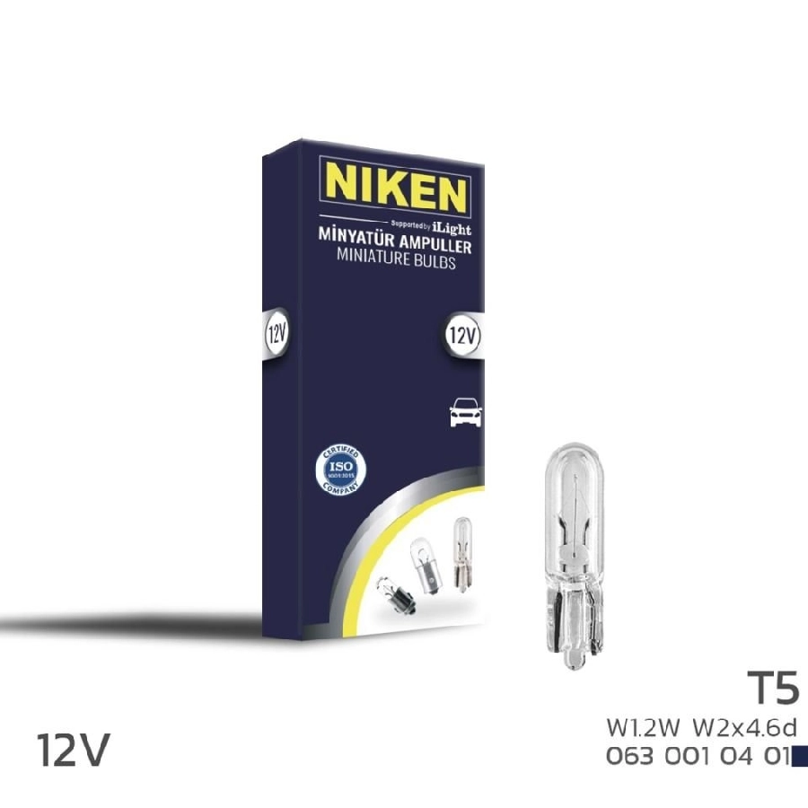 Ampul T5 Mınyatur Ampul W1.2W W2x4.6d (12V) 10LU | OEM 0630010401