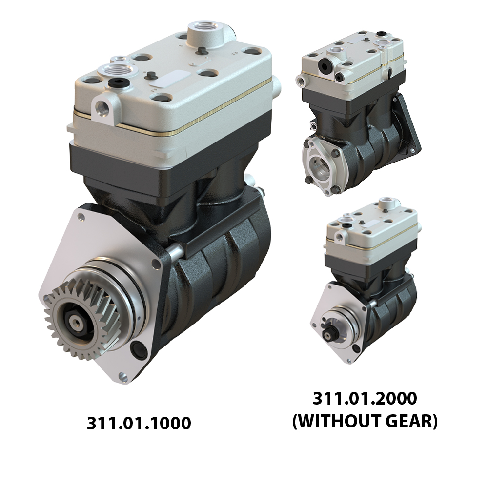 Komple Kompresor Çift Kafa Mercedes Axor Ym 1836-1840-2640-3240-3340-3236-4140 OM457 | A-TECH 311.01.1000 | OEM 4571301215 9115531000