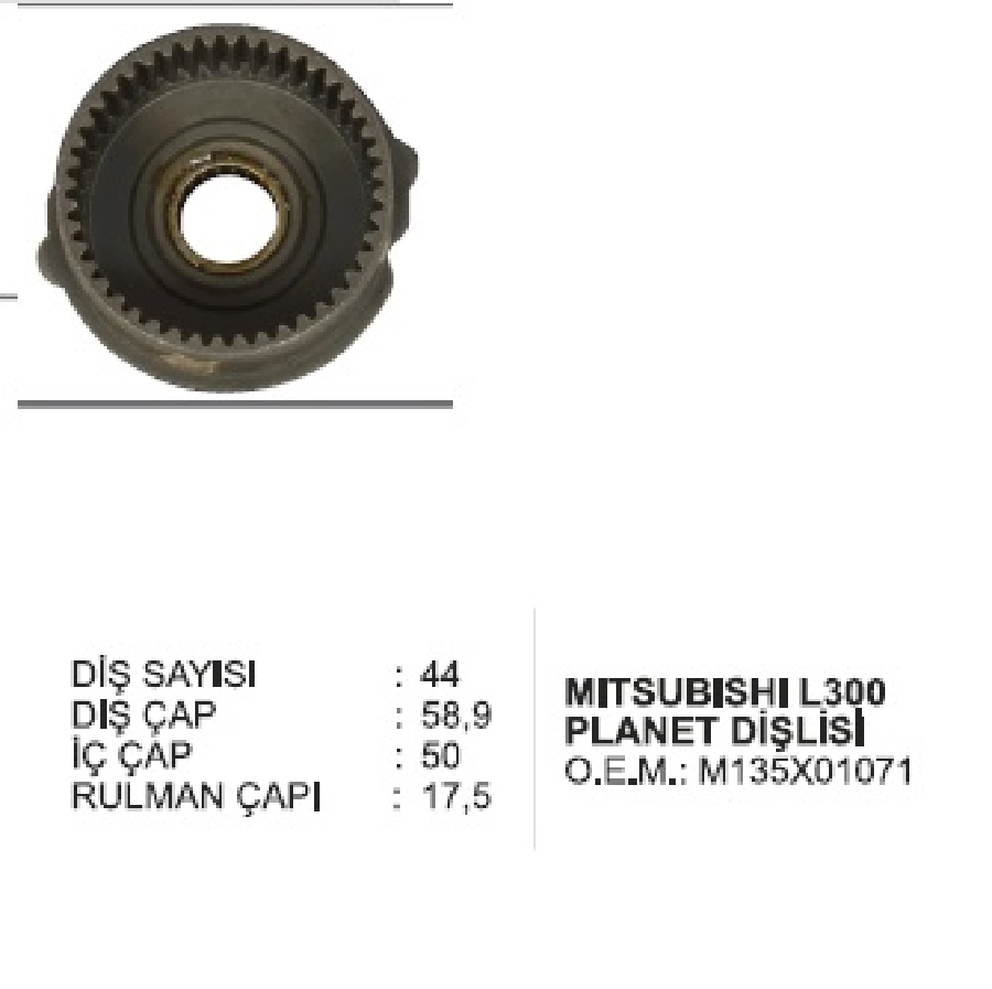 Redüktör Dişli Çanağı ( Planet ) - Mitsubishi L300 | OEM 16.4MIT5550