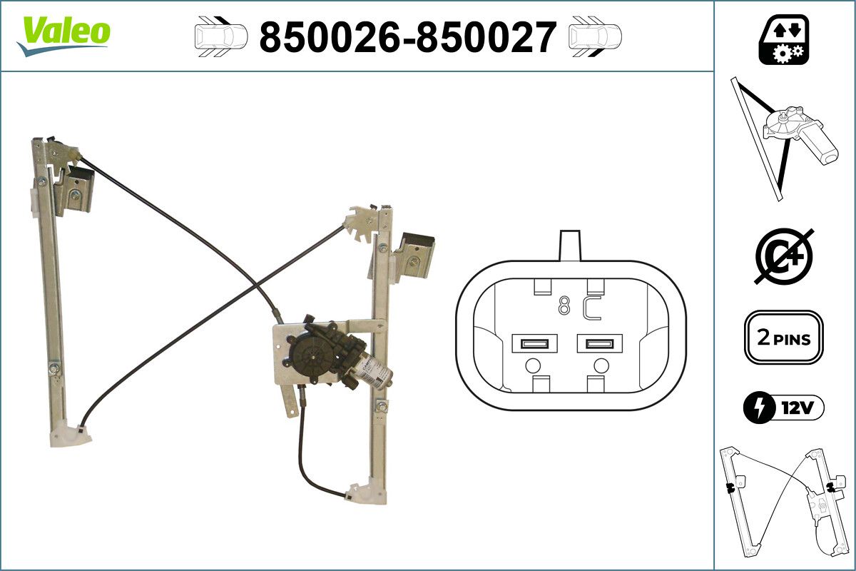 Cam Mekanizmasi (On) / (Sol) Audi A4 94 | VALEO 850026 | OEM 8D0837461