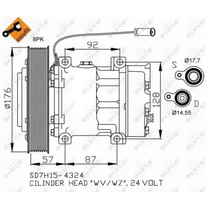 Klima Kompresoru Renault Truck T Seri̇ Volvo Fh Seri̇ Euro 5 | NRF 32700 | OEM 85013654