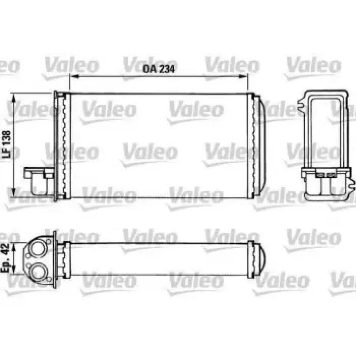 Kalorifer Radyatoru P205 P205 II P309 85> | VALEO 883965 | OEM 6448G1 6448G1 6448G2 6448G2