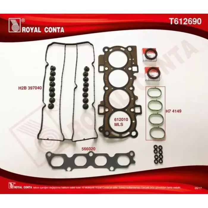 Ust Takim Conta (Corteco Keceli Subap Lastikli) Fiesta 1,4 16V / 1,25 16V 97HP 08 /> | ROYAL T612690 | OEM 8A6G 6008 UST
