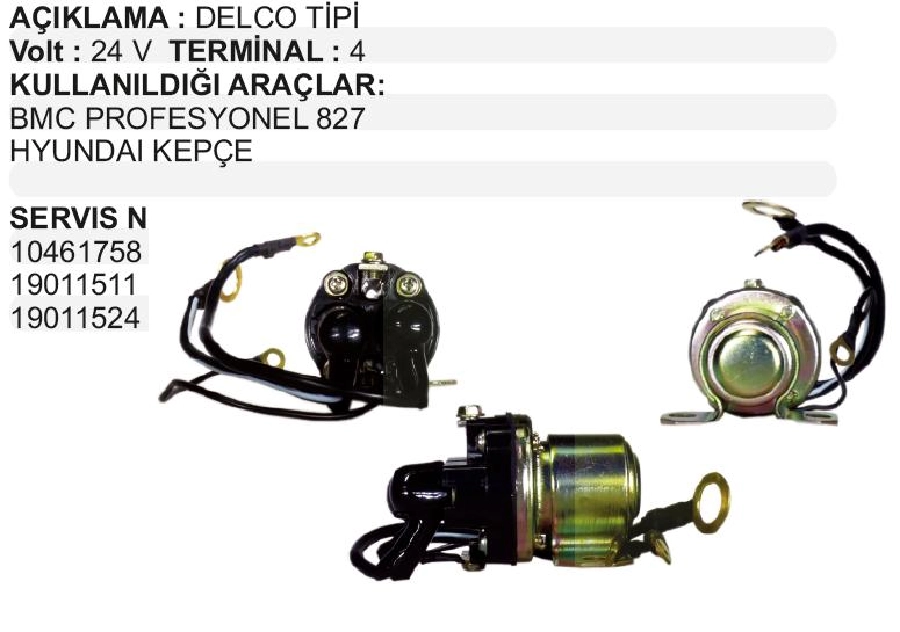 Marş Yardımcı Otomatiği Delco Tipi 39MT 24V ( STR4390 STR4391 Marşlar İçin ) | OEM SD107