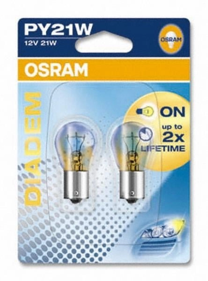 Ampul 93 12V 21W Yakın Tırnak Silver Vision Krom Görünümlü Sarı Yanar | OEM 7507DC-2BL
