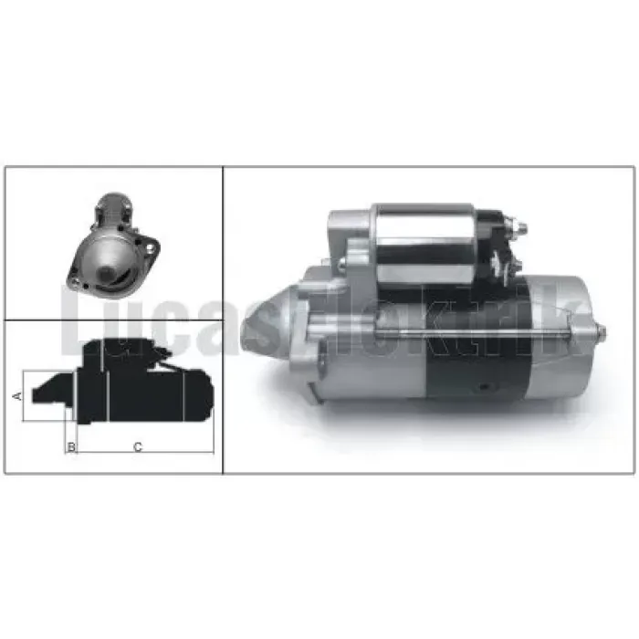 Mars Motoru 12V 2,2KW 10DIS L200 Cr 2,5 2005 2015 L300 2,5 1993 2008 Pajero 2,5 2000 2006 Mitsubishi Tip | LUCAS LES0190 | OEM 3610042200 3610042300 M2T84071