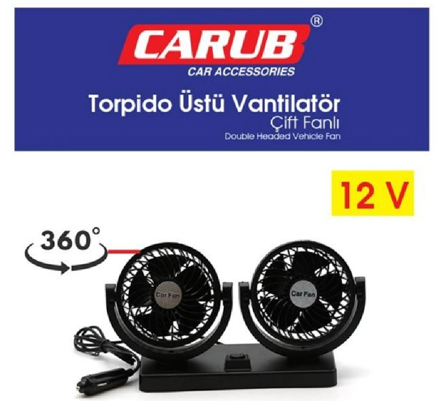 Vantilatör 12V Torpido Üstü İki Fan Ayarlı | OEM BR6400607