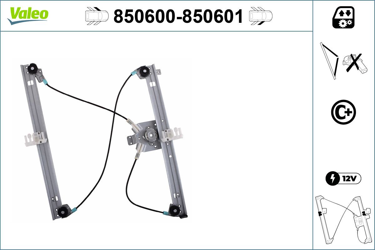 Cam Mekanizmasi Elektrikli On Sag Xsara 00> | VALEO 850601 | OEM 9222L1