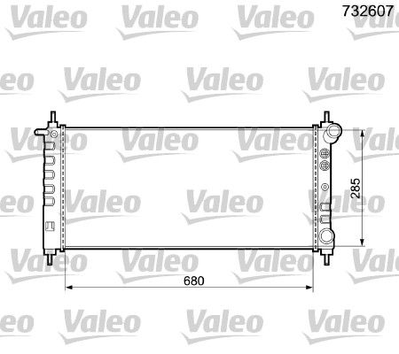 Motor Su Radyatoru (Klimali) Manuel X10XE X12XE Corsa B | VALEO 732607 | OEM 1300174 1300174 1300192 1300205 6300023 1300192 1300205 6300023