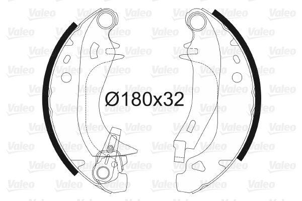Arka Fren Balatasi Pabuclu P106 Saxo Olcu: (180 * 30) Abssiz | VALEO 562453 | OEM 4241.73 4241.73 4241.E8 4241.J6 4241.J9 4241.E8 4241.J6 4241.J9