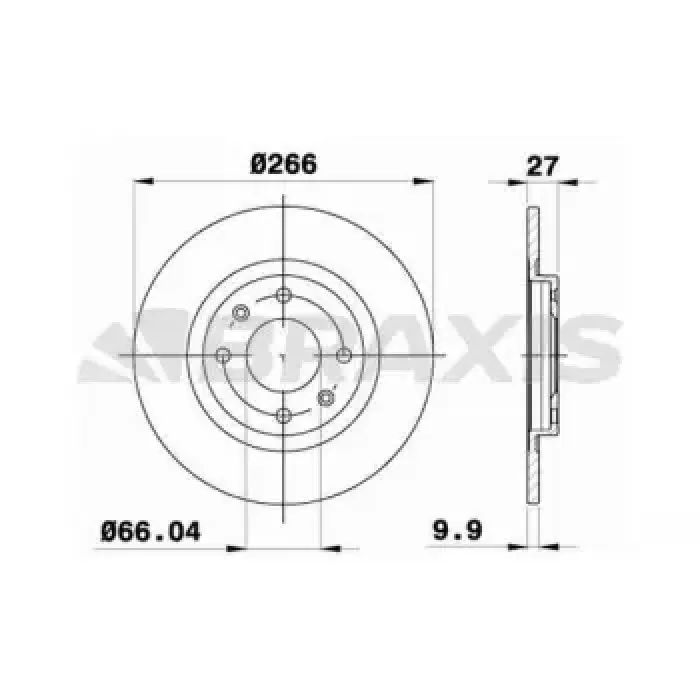 On Fren Disk Aynasi P405 1.4 / 1.6 / 1.8 Td / 1.9 / 1.9D (Hava Sogutmasiz) | BRAXIS AE0390 | OEM 4249.C4