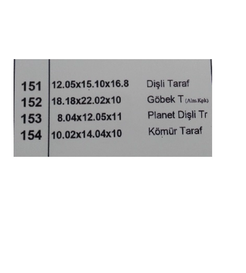 Marş Burcu (Takım) Jcb Kepçe. Massey Ferguson. Erkunt. Landını Kepçe. Traktör. Perkins Motor. (Redükt | OEM 151-152-153-154