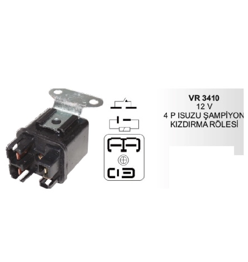 12V 4P Isuzu Şampiyon Kızdırma Rolesı | OEM VR3410