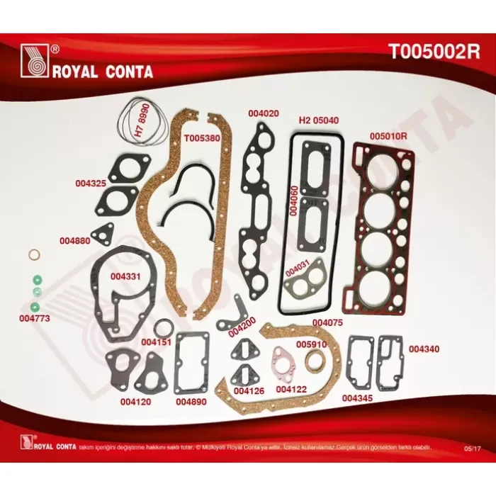 Motor Takim Contasi Kecesiz R12 Toros 1,4 (Super) | ROYAL T005002R | OEM 7701460626