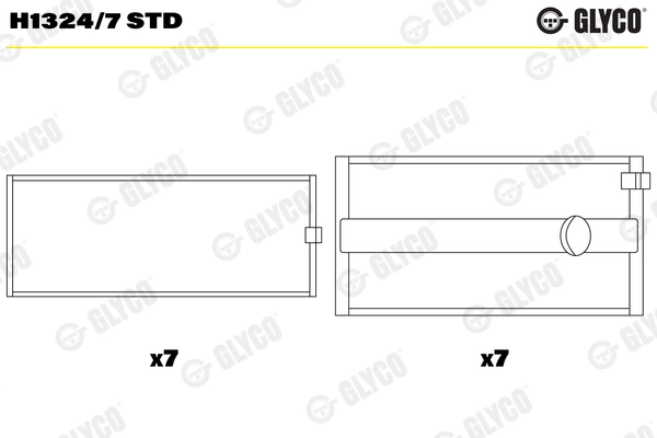 Ana Yatak Std Renault Premium Kerax 370-420 01> Takim | GLYCO H-13247STD | OEM 5010295445 5001855384 5010295446