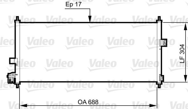Klima Radyatoru Almera II 00> Primera II P12 02> (688×304×17) | VALEO 814328 | OEM 92100BM400