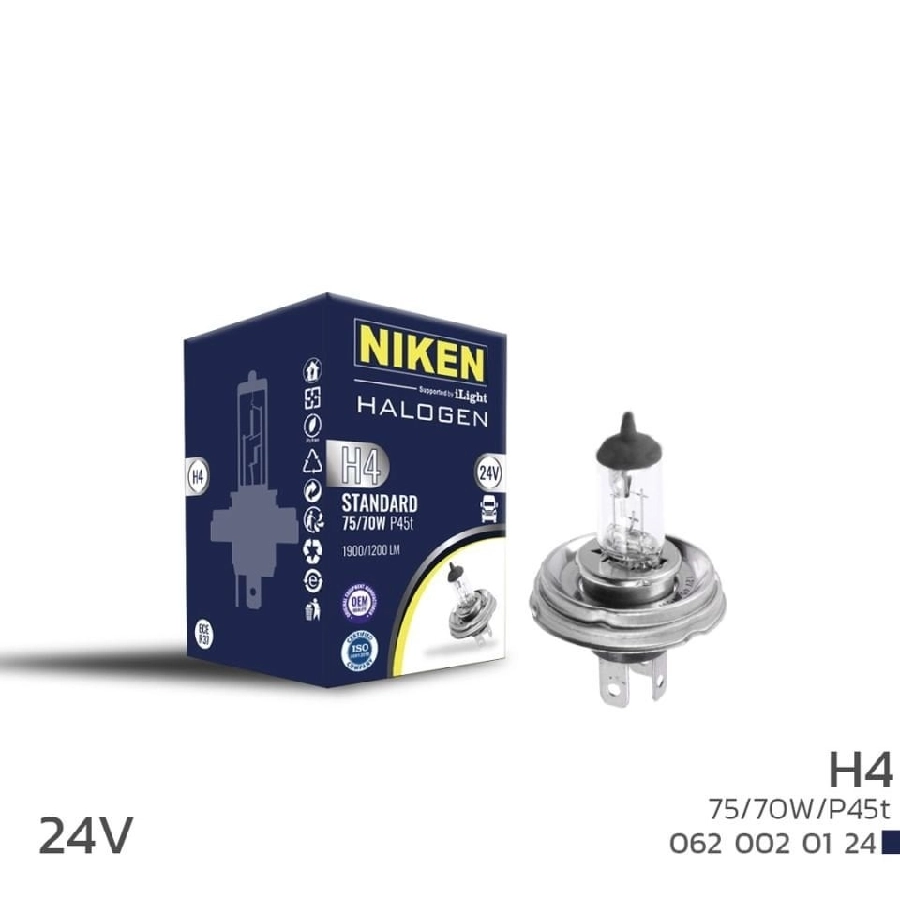 Ampul 24V H4 75W, 70W Halojen Ampul P45t | OEM 0620020124