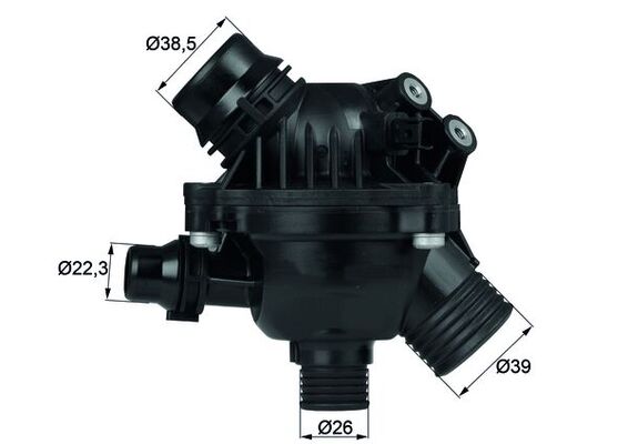 Termostat BMW E60 E81 E87 E82 E88 E90 E91 E92 E93 N52 N53 | MAHLE TM1497 | OEM 11537544788 11537536655 11537549476