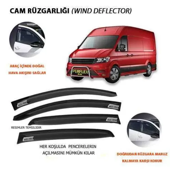 Cam Ruzgarligi Mugen Tip 2 Parça Crafter Dynamic 06>17 | PERFLEX PD2-VW26