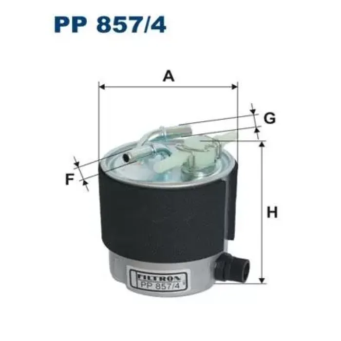 Mazot Filtresi (Acik Tip) Nissan Qashqai 1,5 DCI 2007 2011 (J10 J11 Kasa) | FILTRON PP857/4 | OEM 16400JD50C