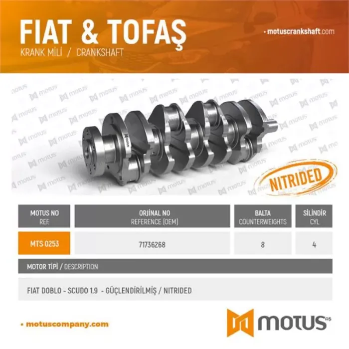 Krank Doblo 1,9D | MOTUS 253 | OEM 71736268