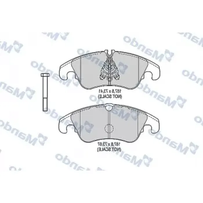 On Fren Balatasi A4 1,8 / 2,0 / 3,2 S4 2,0 / 2,7 / 3,0 07> A5 / Q5 2,0 / 3,2 S5 2,7 / 3,0 07> | MANDO MBF015388 | OEM 8K0698151E 4G0698151D 8K0698151L